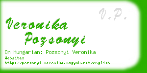 veronika pozsonyi business card